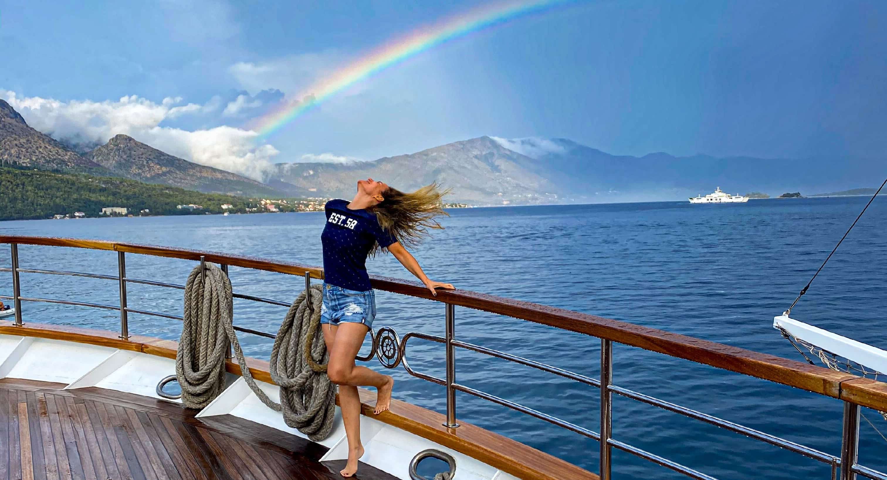 Under the rainbow onboard Melody