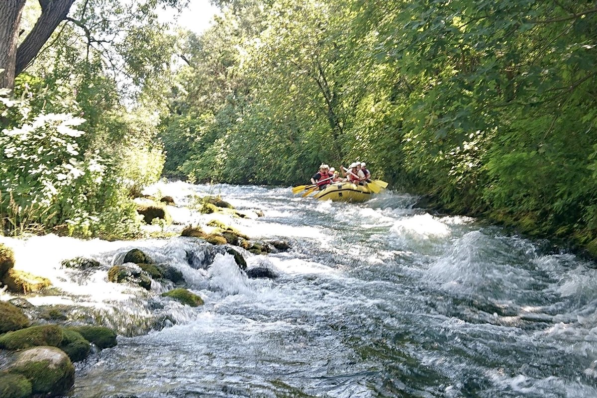 Rafting on river