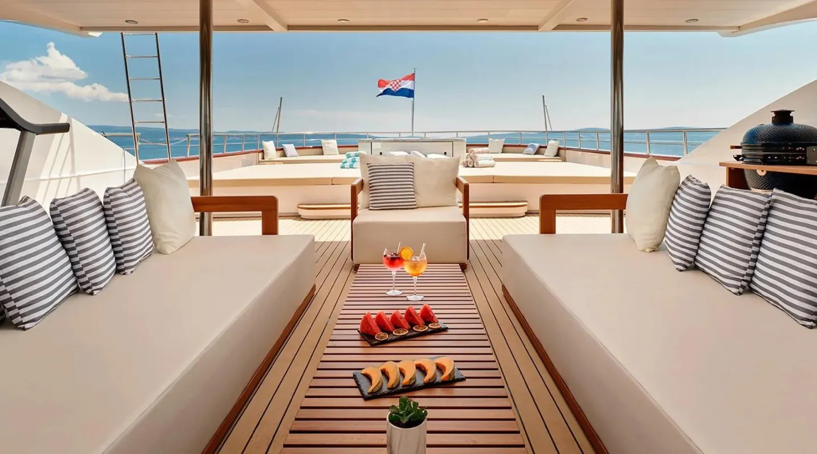 Sundeck lounge sofas on MY Ohana